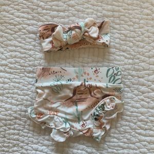Angel Dear x Spearmint Love Desert Bloomers and Bow